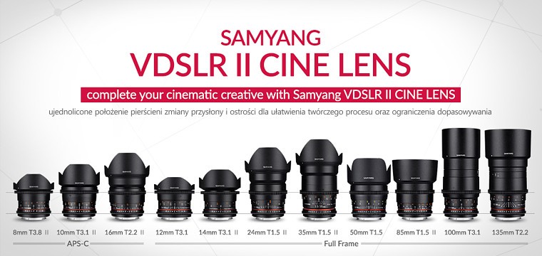 Obiektywy VDSLR Samyang