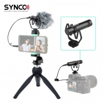 Synco MIC-M1P - Zestaw mikrofon nakamerowy + mini statyw + uchwyt mobilny
