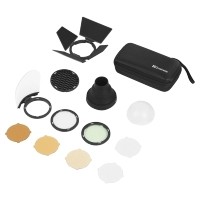 Zestaw modyfikatorów Quadralite Reporter 200 TTL Round Head Accessory Kit