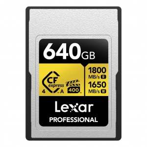 Karta pamięci Lexar CFexpress Type A 4.0 Pro Gold R1800/W1650 (VPG400) 640GB