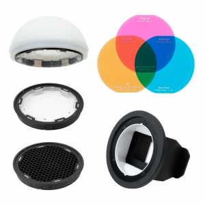 Zestaw kolorowych filtrów żelowych Rogue Flash + adapter Small
