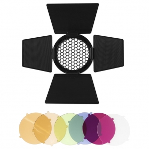 Wrota z gridem i filtrami kolorowymi GlareOne G Barndoor Kit