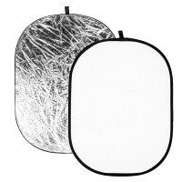 Blenda biało srebrna Quantuum 122x91cm