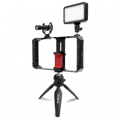 Synco KIT1-VLOG - Zestaw Vlogger Kit 1 mikrofon M1S, lampa LED BI, uchwyt RIG, statyw