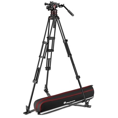 Manfrotto MVK612TWINGA - Statyw wideo Twin Alu z głowicą Nitrotech 612, dolna rozpórka