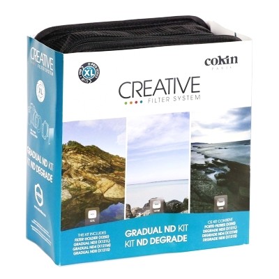 Cokin W960A Zestaw filtrów połówkowych szarych rozmiaru XL (uchwyt + X121L + X121M + X121)