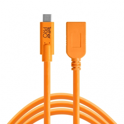 Tether Tools CUCA415-ORG - Przewód Pro USB-C - USB-A Adapter 4,6m
