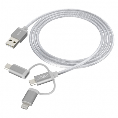 JOBY JB01818 - Kabel ChargeSync 3w1 1,2m Space Grey