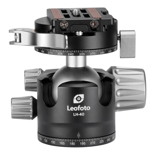 Leofoto LH-40PCL+NP-60 Niskoprofilowa głowica kulowa z adapterem panoramicznym z zaciskiem dźwigniowym